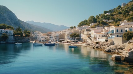 Fototapeta premium Picturesque Greek Village by the Sea
