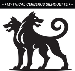 Cerberus silhouette vector illustration eps 10