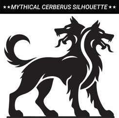 Cerberus silhouette vector illustration eps 10