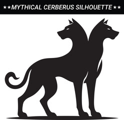 Cerberus silhouette vector illustration eps 10