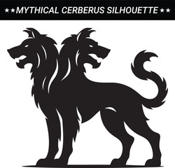 Cerberus silhouette vector illustration eps 10