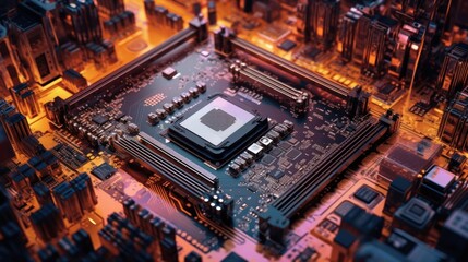 Fototapeta premium Close-up of a Motherboard