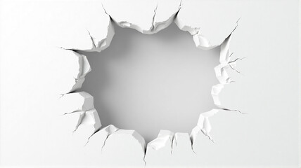 hole in the white wall