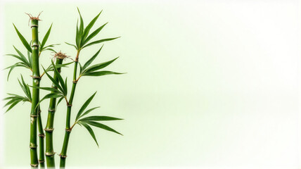Naklejka premium bamboo leaves and bamboo