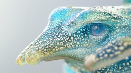 Fototapeta premium Close-Up of Colorful Blue Gecko with Textured Skin