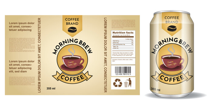 Morning Brew Coffee Can Label Design