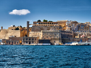 Panoramic view of Valletta from the sea, Malta