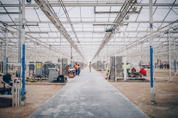 Construction Site with Workers