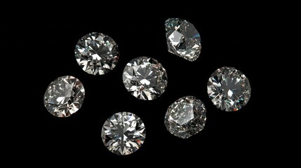 A close up of a set of diamonds