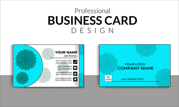 Creative and modern business card template layout multiple color