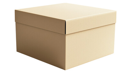 A cardboard box is sitting on a white background isolated on transparent or white background, png