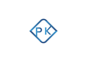 modern PK logo design with vector icon template