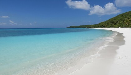 Obraz premium quiet beach with turquoise waters and white sand, calm and picturesque
