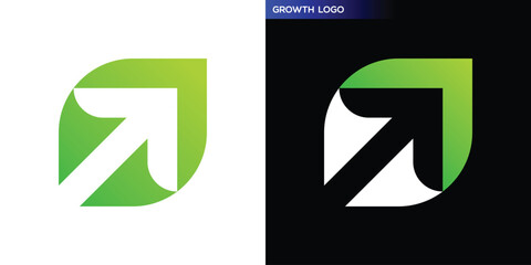 Vector template of growth logo, arrow, up, success, EPS 10