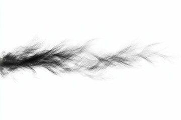 Fototapeta premium Black wispy lines on white background.