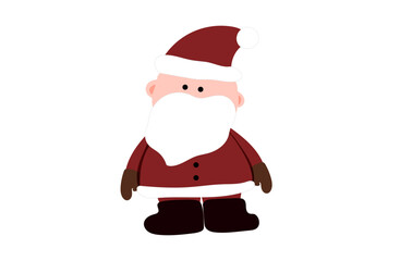 正面を向いたサンタクロースのイラスト