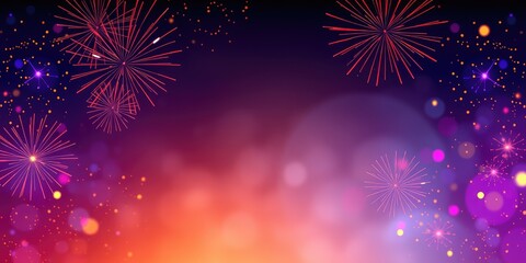Fototapeta premium Happy New Year background, Happy New Year 2025, Colorful Fireworks for Festive Celebrations or New Year