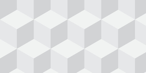 White geometric cube creative concept triangle overlap square technology background. digital cubes fabric and wallpaper grid block texture background.