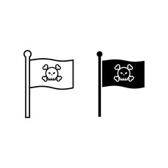 pirates flag icon set