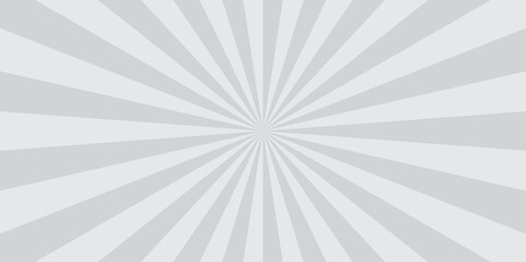 Vector sunburst pattern white and gray design. Vintage sunrays illustration swirl grunge backdrop line. sun beam vector banner design and comic burst gradient concept pattern.