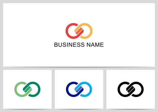 Circles Interlock Attached Together Logo Design