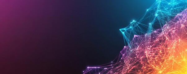 Diverse network glow, advanced holographic visualization, vibrant tech threads