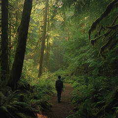 person in the forest