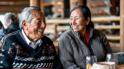 A couple shares a joyful moment in their welcoming home, adorned with traditional and contemporary furnishings, enhanced by natural light
