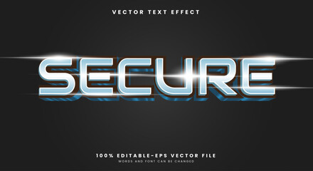 Secure 3D editable text effect Template