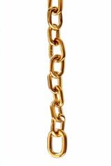 Obraz premium Shiny gold chain hanging down.