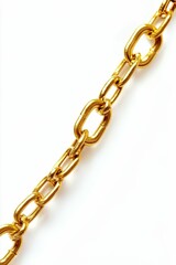 Obraz premium Gold chain on white background.