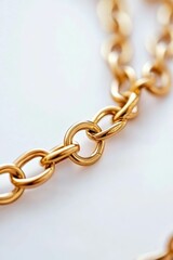 Obraz premium Close-up of a shiny gold chain.