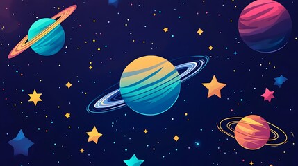 Abstract Space Galaxy Background