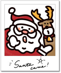 サンタ写真サンタ来た