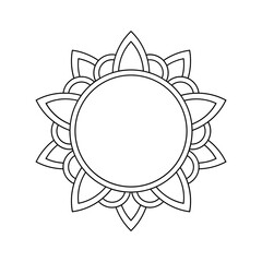 Circular Flowers Frame Decoration