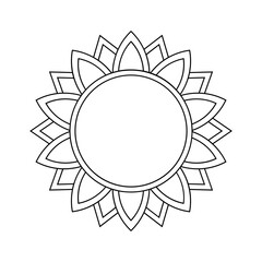 Circular Flowers Frame Decoration