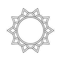 Circular Flowers Frame Decoration