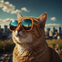 cat with sunglasses
