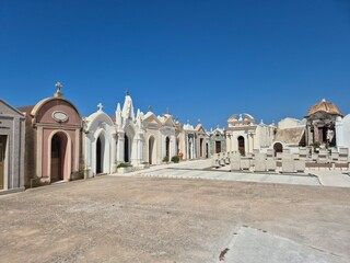 Fototapeta premium Cimiteriu Marinu di Bunifaziu, a marine cemetery in the coastal town bonifacio