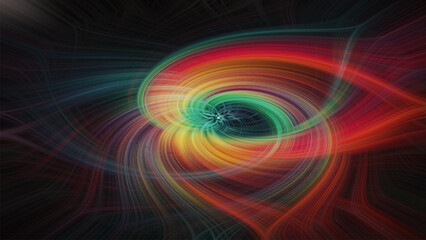 3d render, abstract multicolor spectrum background, red rays and colorful glowing lines