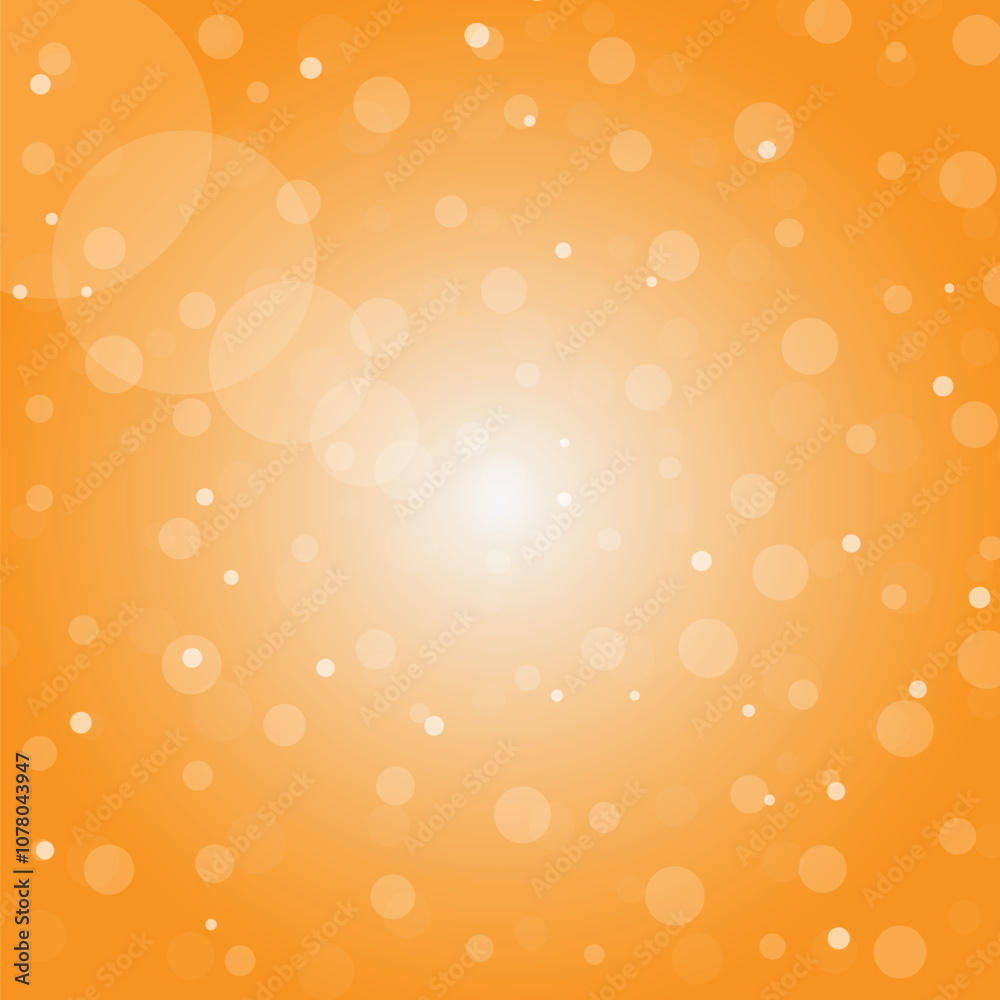Leinwandbilder white bokeh lights on orange background. bokeh lights. circle shapes. bokeh abstract background. chr