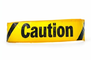 Yellow caution tape with black stripes.