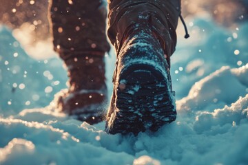 Winter adventure awaits with every step. Experience the beauty of snowy landscapes. Discover the thrill of outdoor exploration. Generative AI