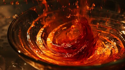 Just picked in a fiery color funnel in the cooking area wash