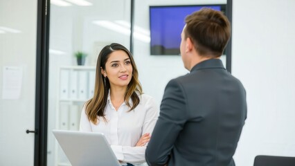 Professional Business Meeting in Modern Office Setting: Collaboration and Productivity in Action