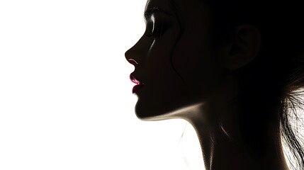 Silhouette of a Woman Against a Sunset