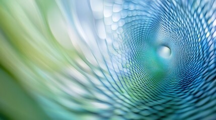 Abstract swirling pattern in blue and green tones, creating a sense of depth and motion.
