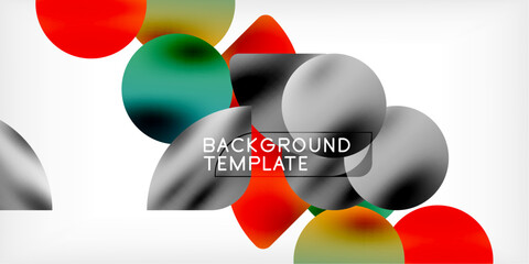 Color geometric shapes background shadow circles
