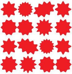 Sparkling Stars icon set. Retro futuristic sparkle icons collection. Set of star shapes. cool shine abstract effect sign vector design. Templates for design, posters.