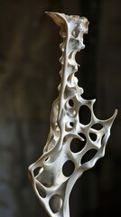 Obraz premium Abstract Organic Sculpture: Intricate White Bone Structure